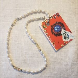 Fresh Water And Citrine Necklace